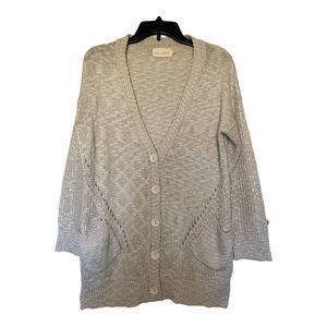 DREAMERS woman's size small medium S M cream spring button cardigan sweater